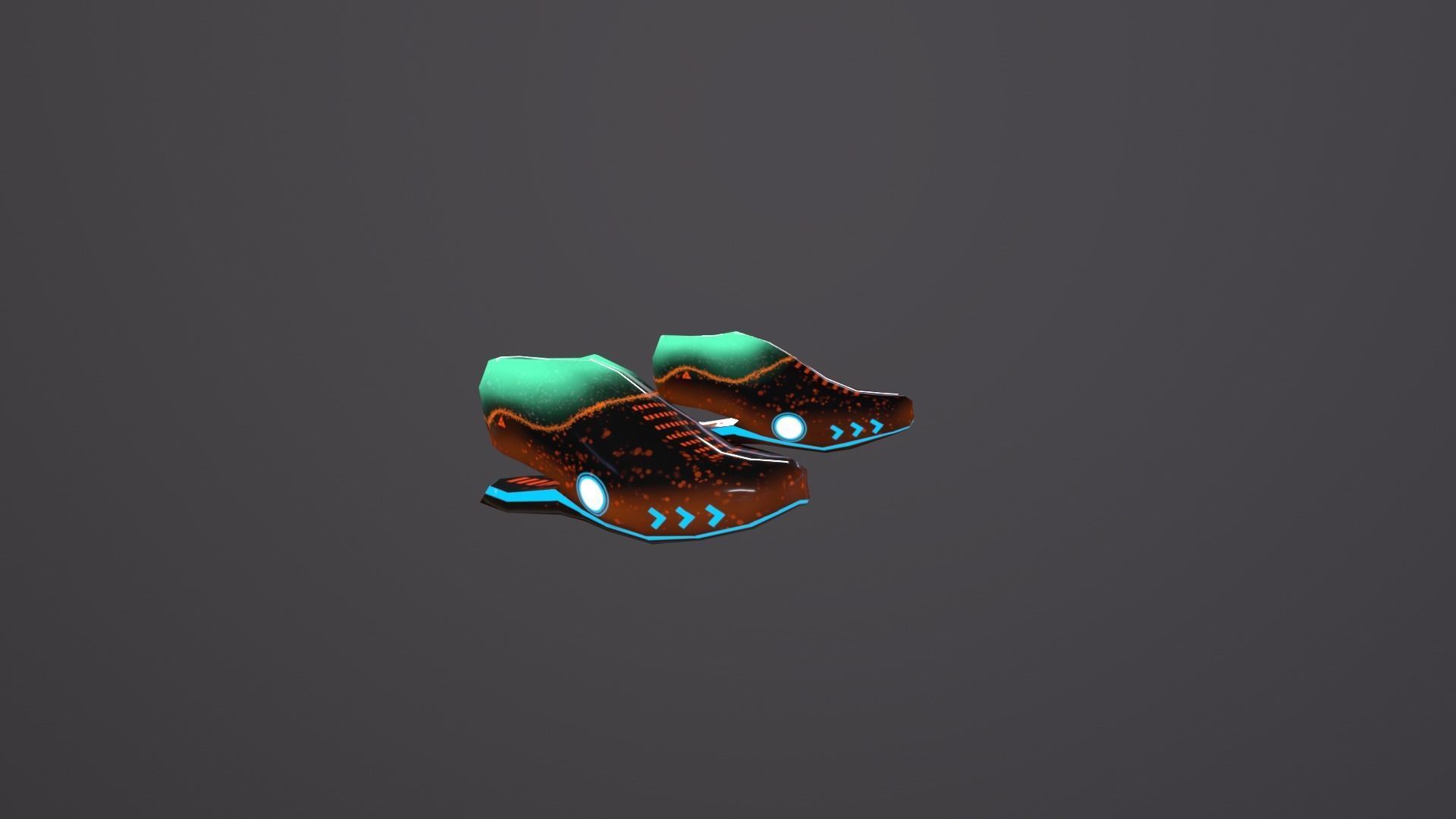 Sci-fi Shoe Low-poly 3D model_2