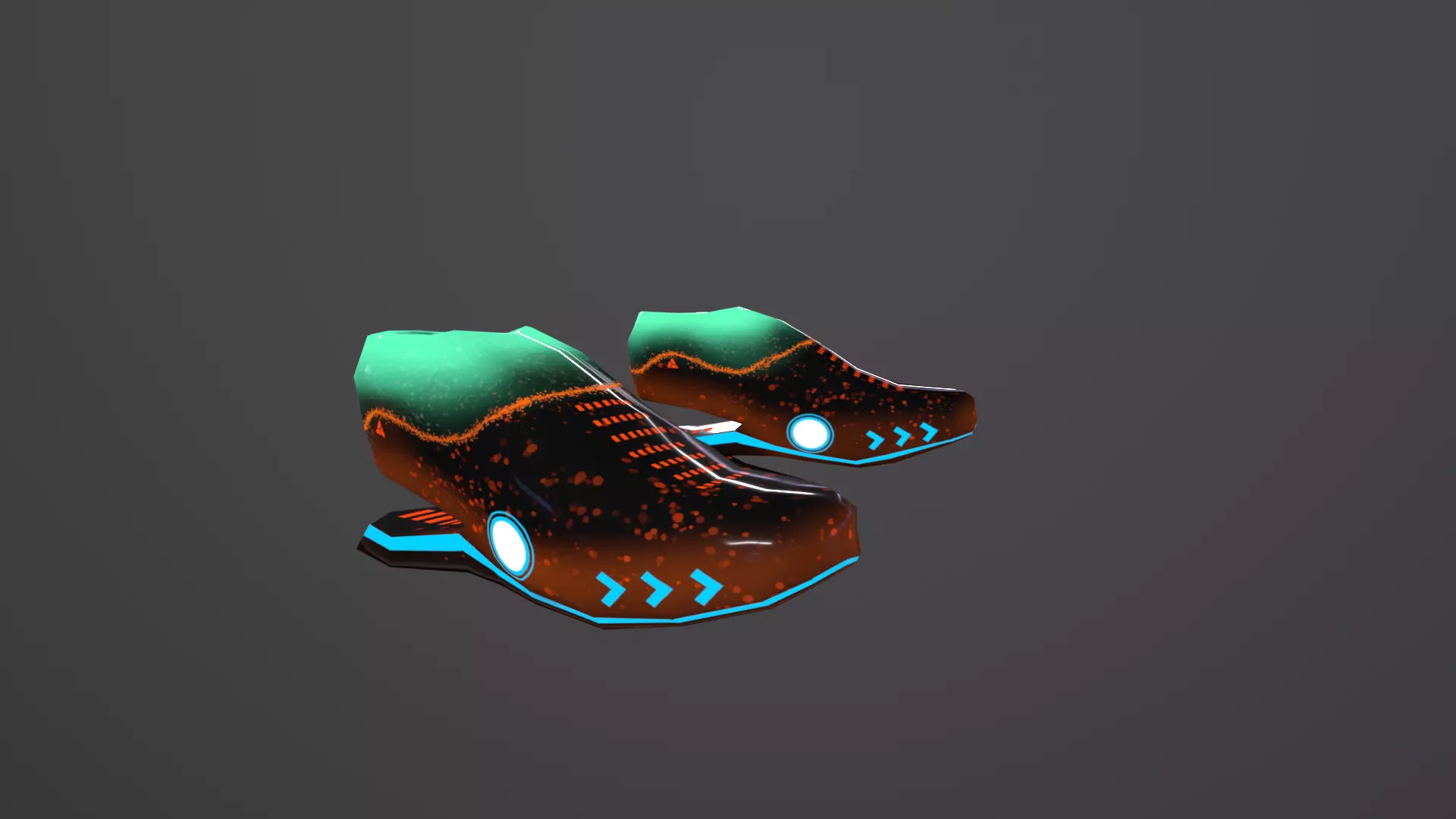 Sci-fi Shoe Low-poly 3D model_0