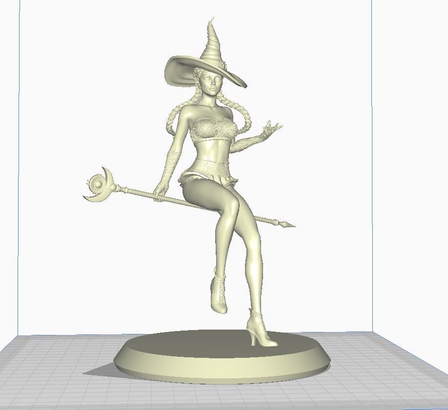 BEAUTIFUL WITCH 3D print model_18