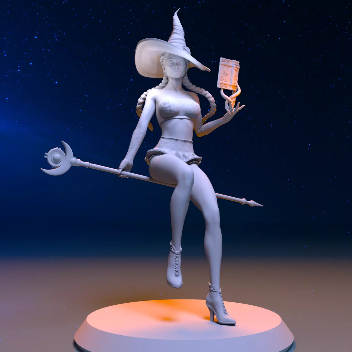 BEAUTIFUL WITCH 3D print model_0