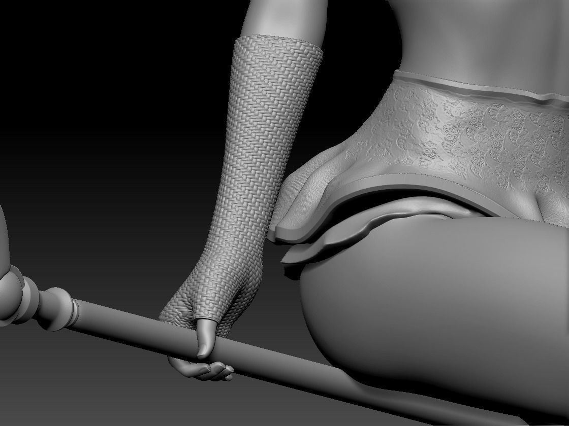 BEAUTIFUL WITCH 3D print model_13