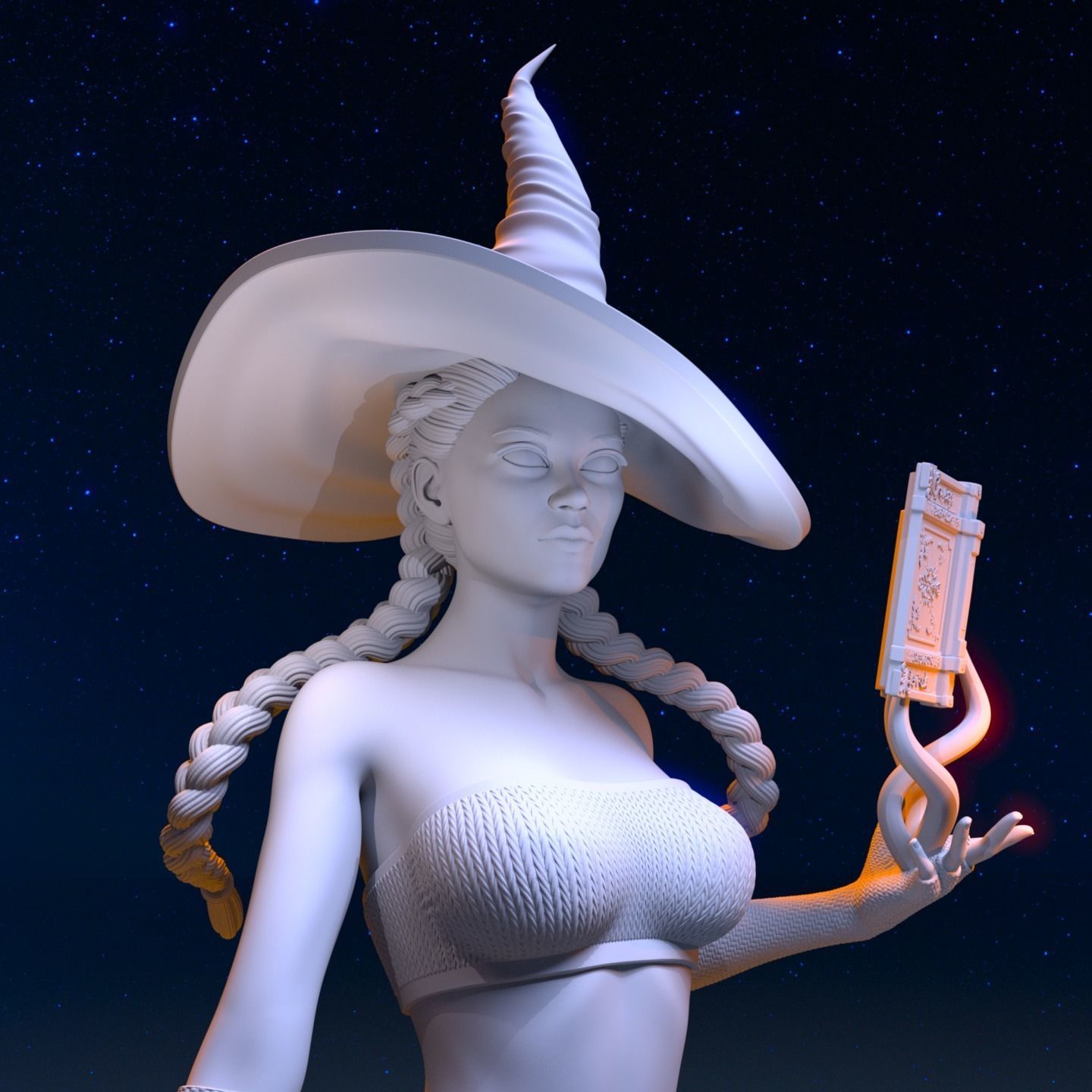 BEAUTIFUL WITCH 3D print model_1