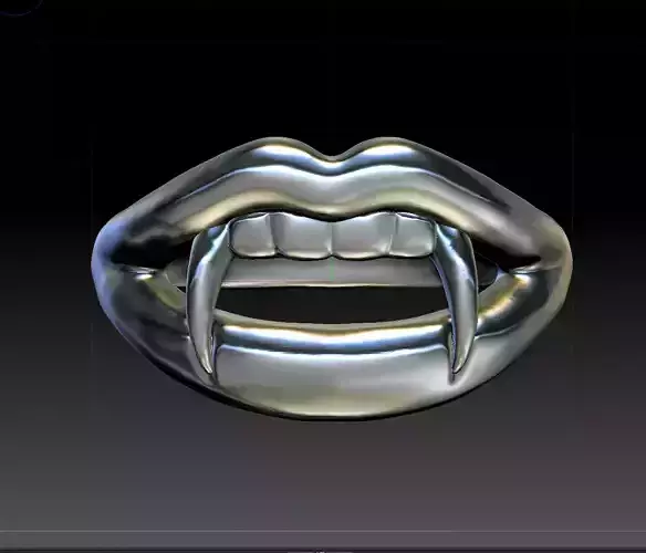 vampire teeth ring 3D print model