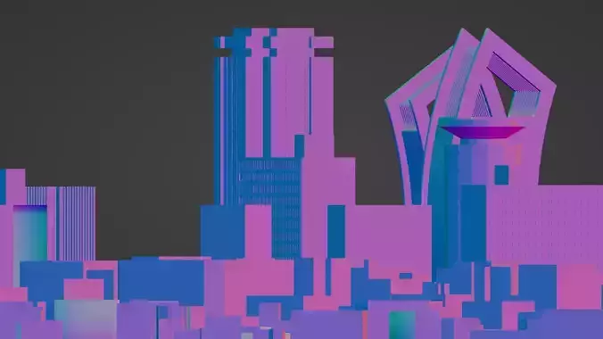 NAIROBI CBD Low-poly 3D model