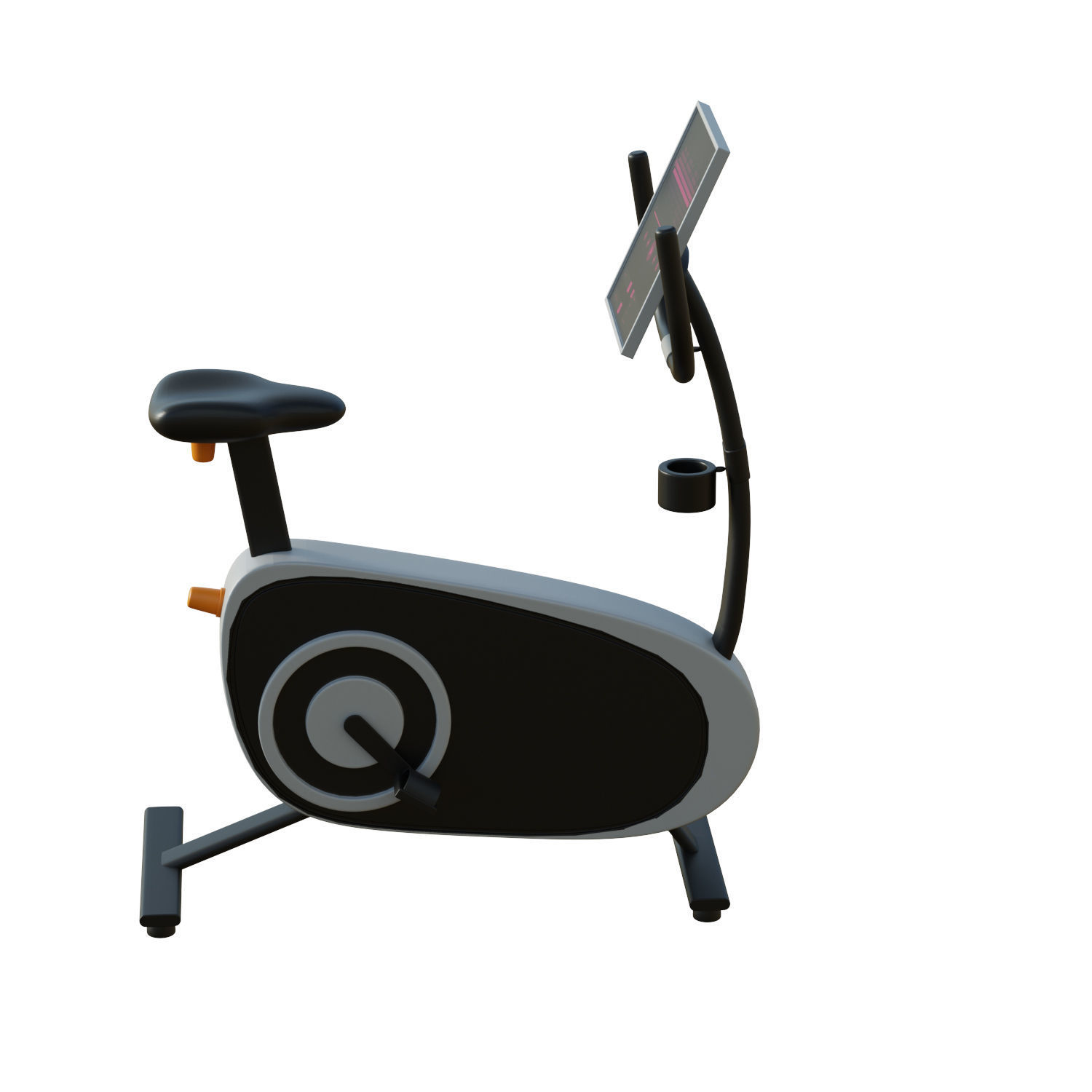 Exercise bike 3D model_3