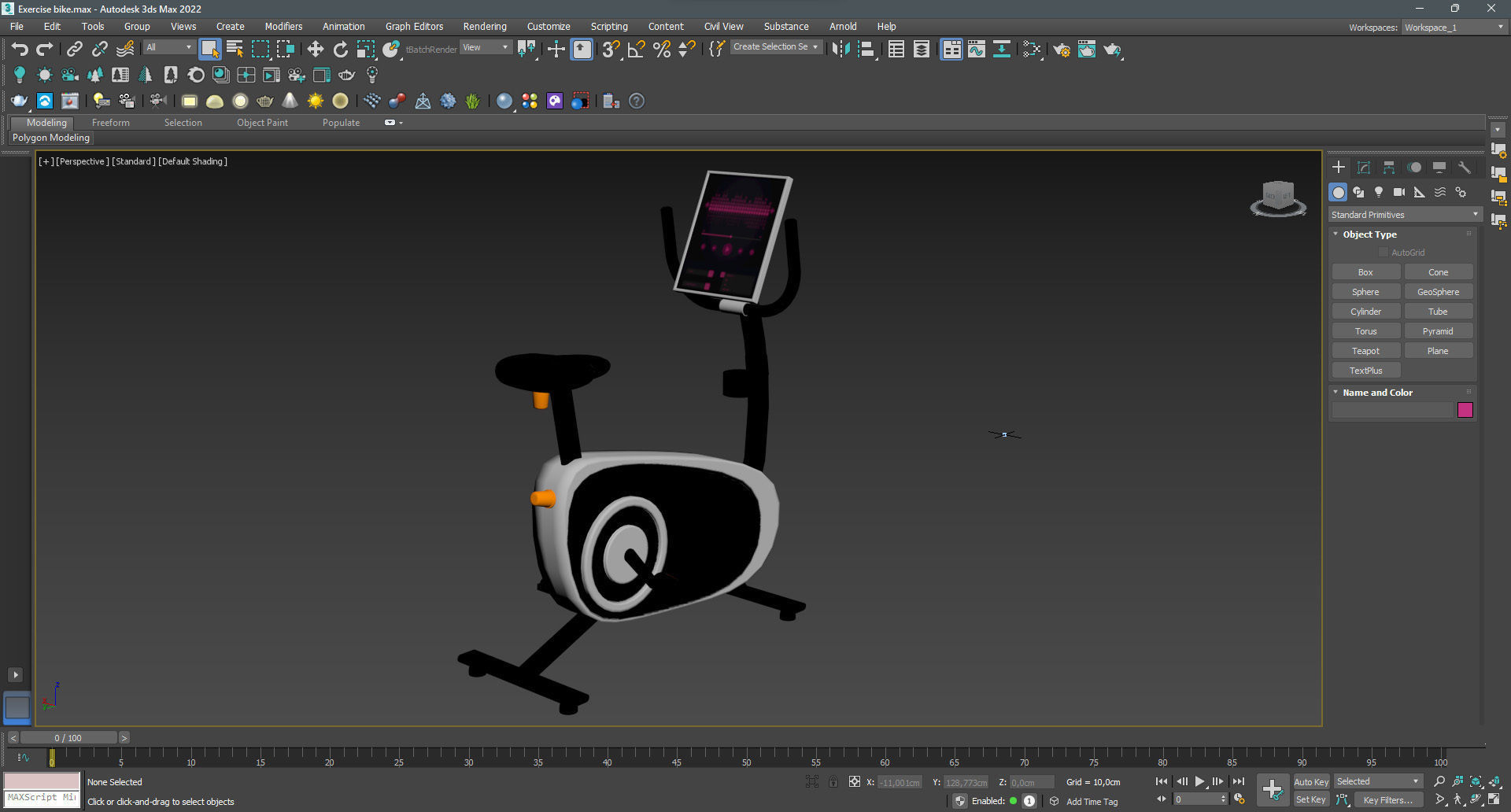 Exercise bike 3D model_12