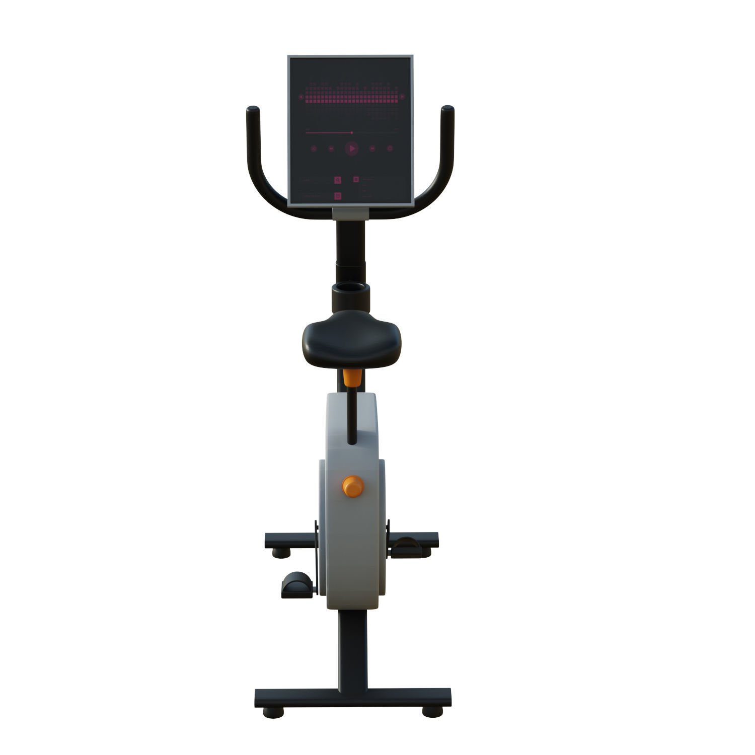 Exercise bike 3D model_2