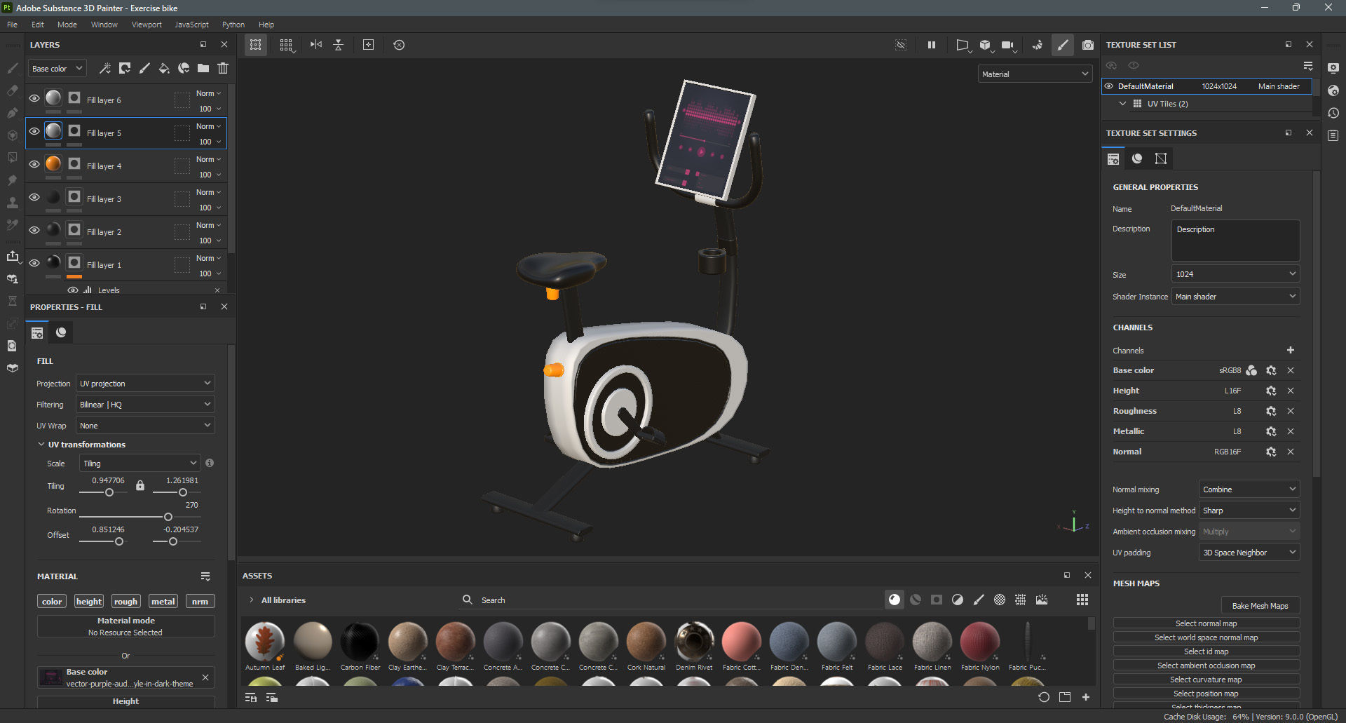 Exercise bike 3D model_13