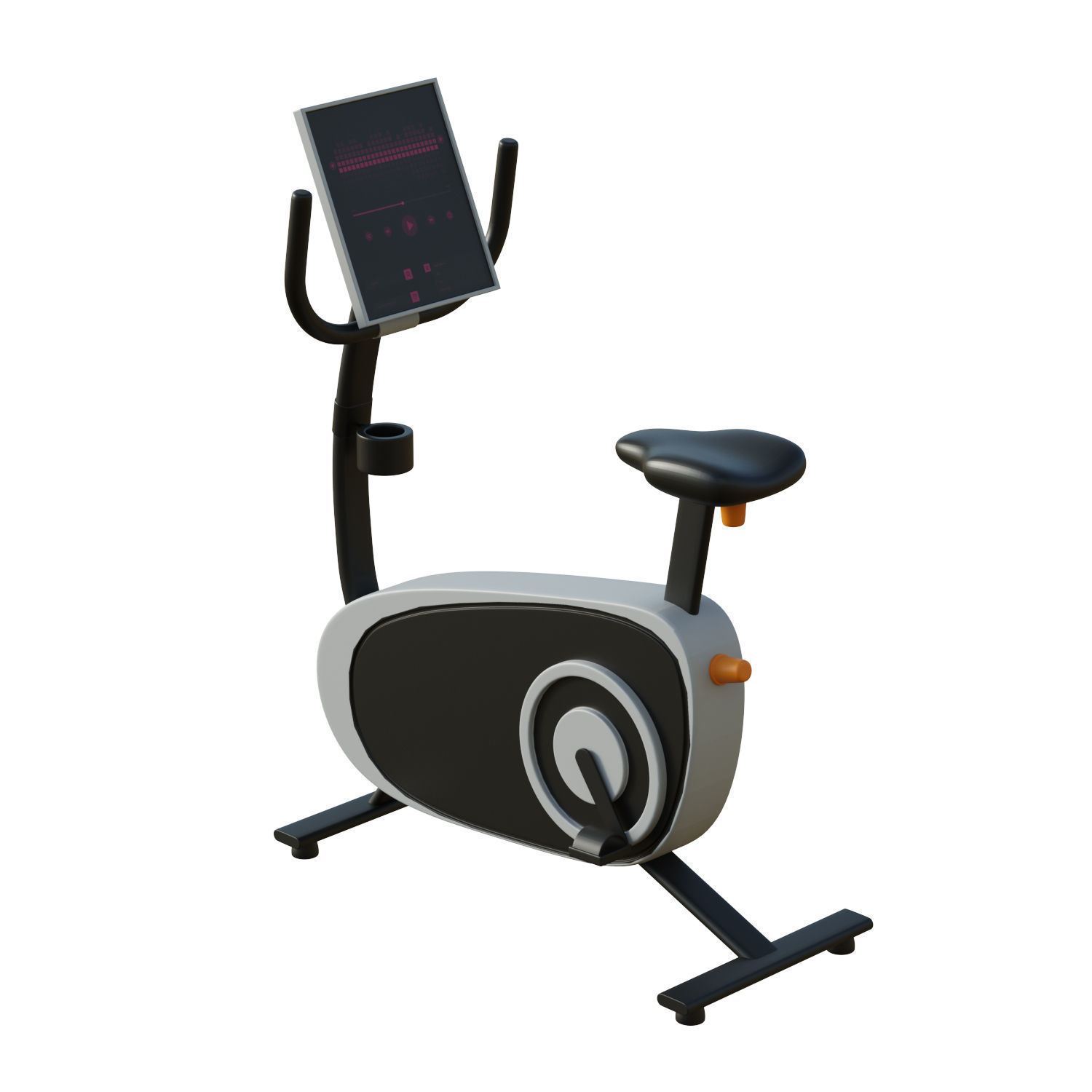 Exercise bike 3D model_1