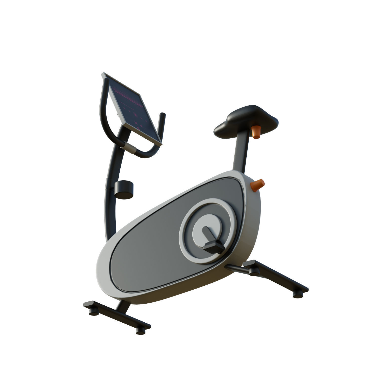 Exercise bike 3D model_9