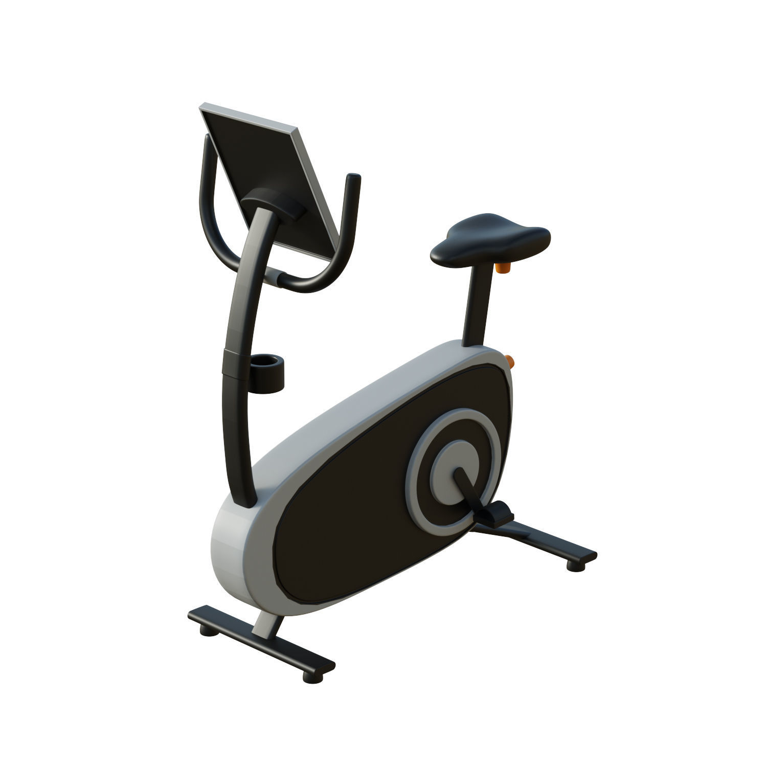 Exercise bike 3D model_4