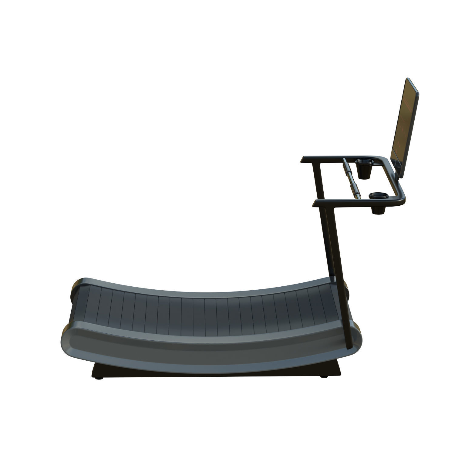 Curve Treadmill Low-poly 3D model_3