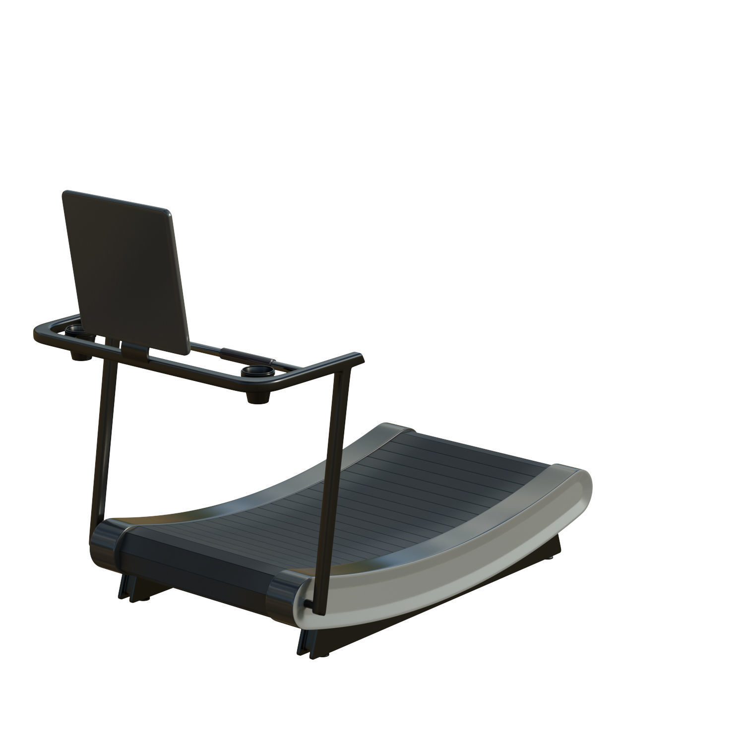 Curve Treadmill Low-poly 3D model_9