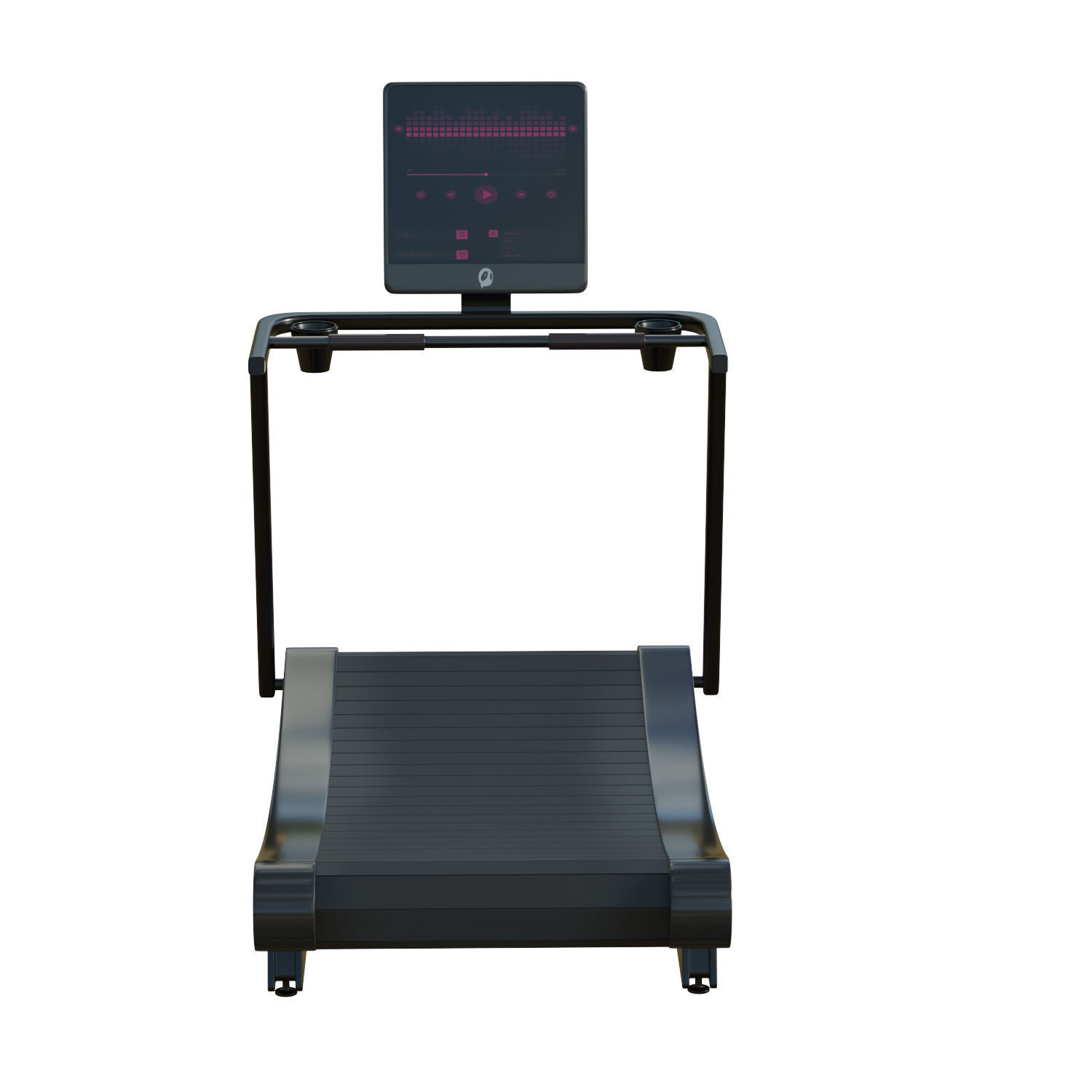 Curve Treadmill Low-poly 3D model_1