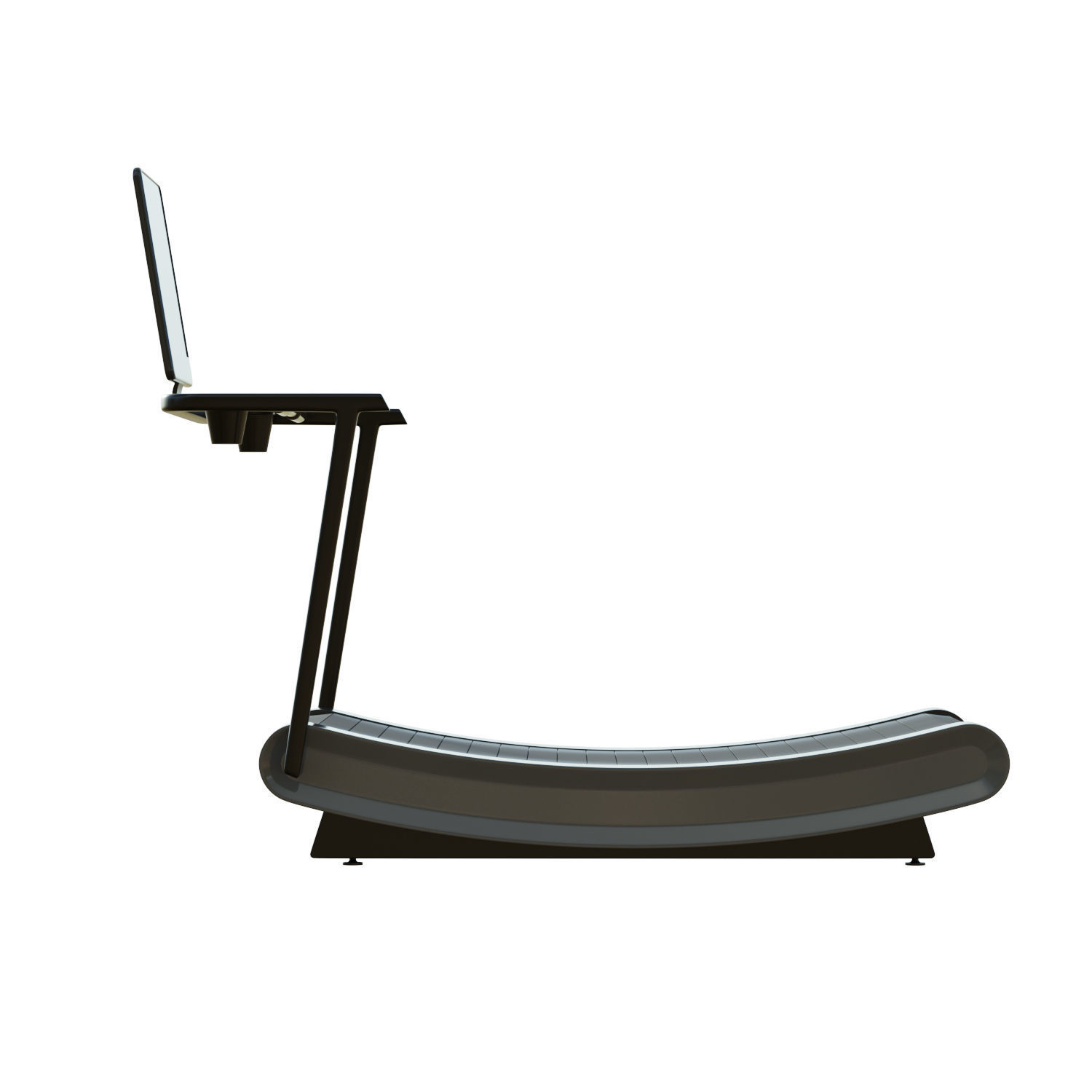 Curve Treadmill Low-poly 3D model_6