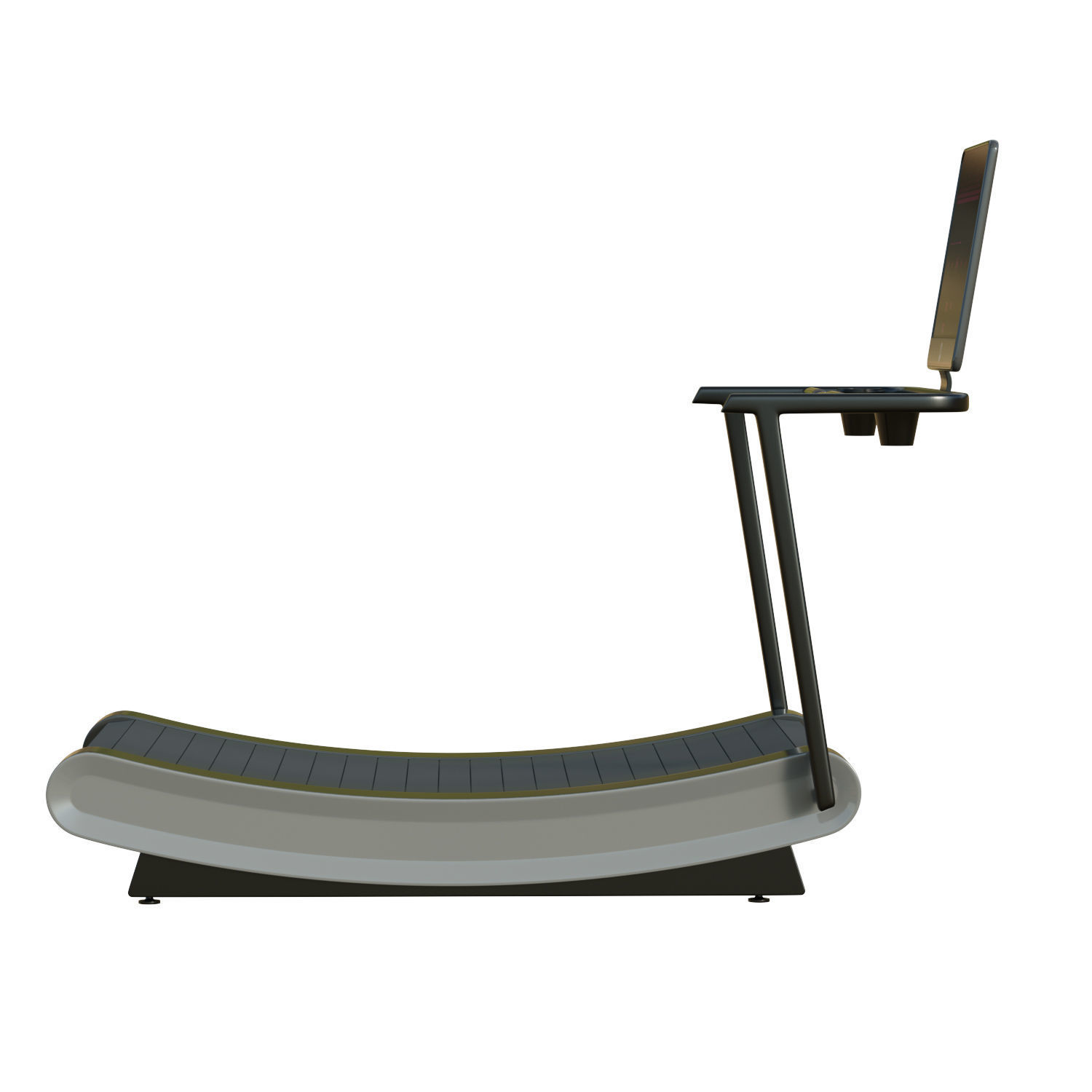 Curve Treadmill Low-poly 3D model_5
