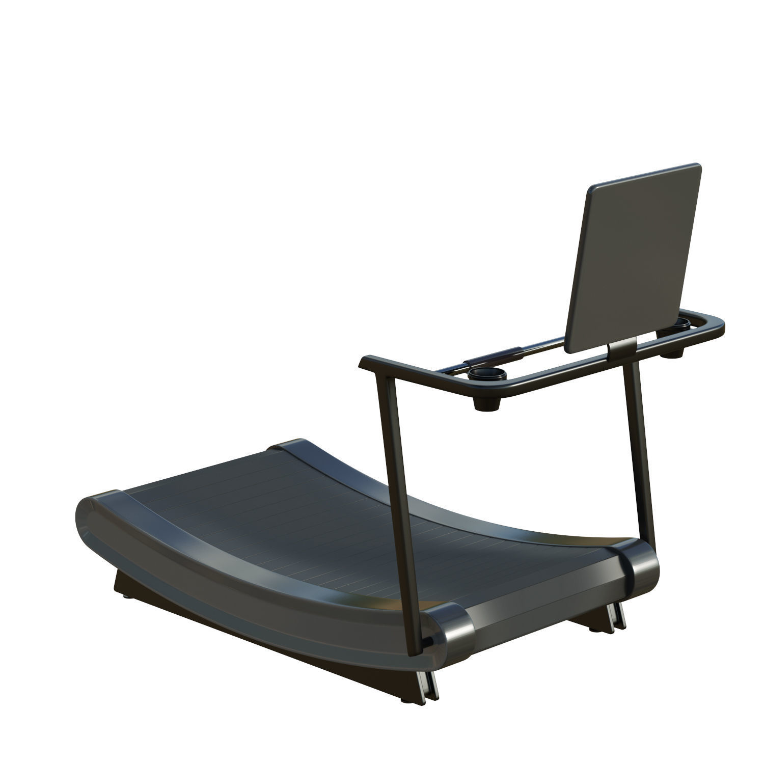 Curve Treadmill Low-poly 3D model_8