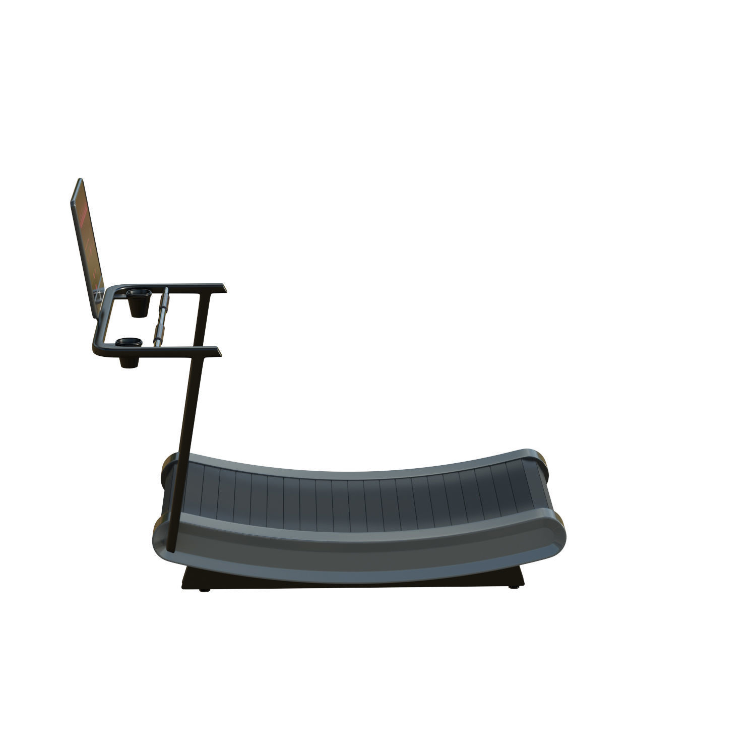 Curve Treadmill Low-poly 3D model_4