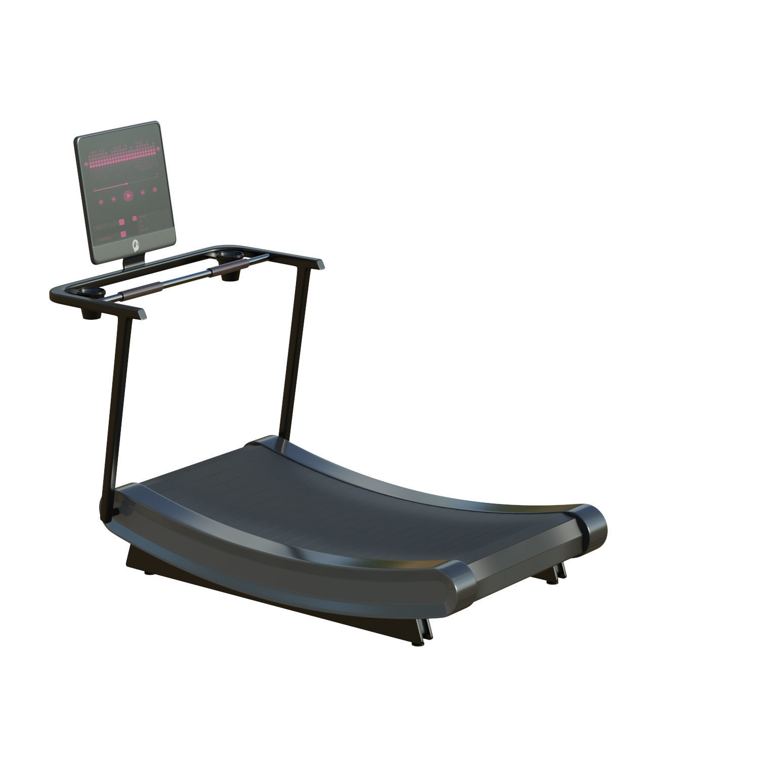 Curve Treadmill Low-poly 3D model_11