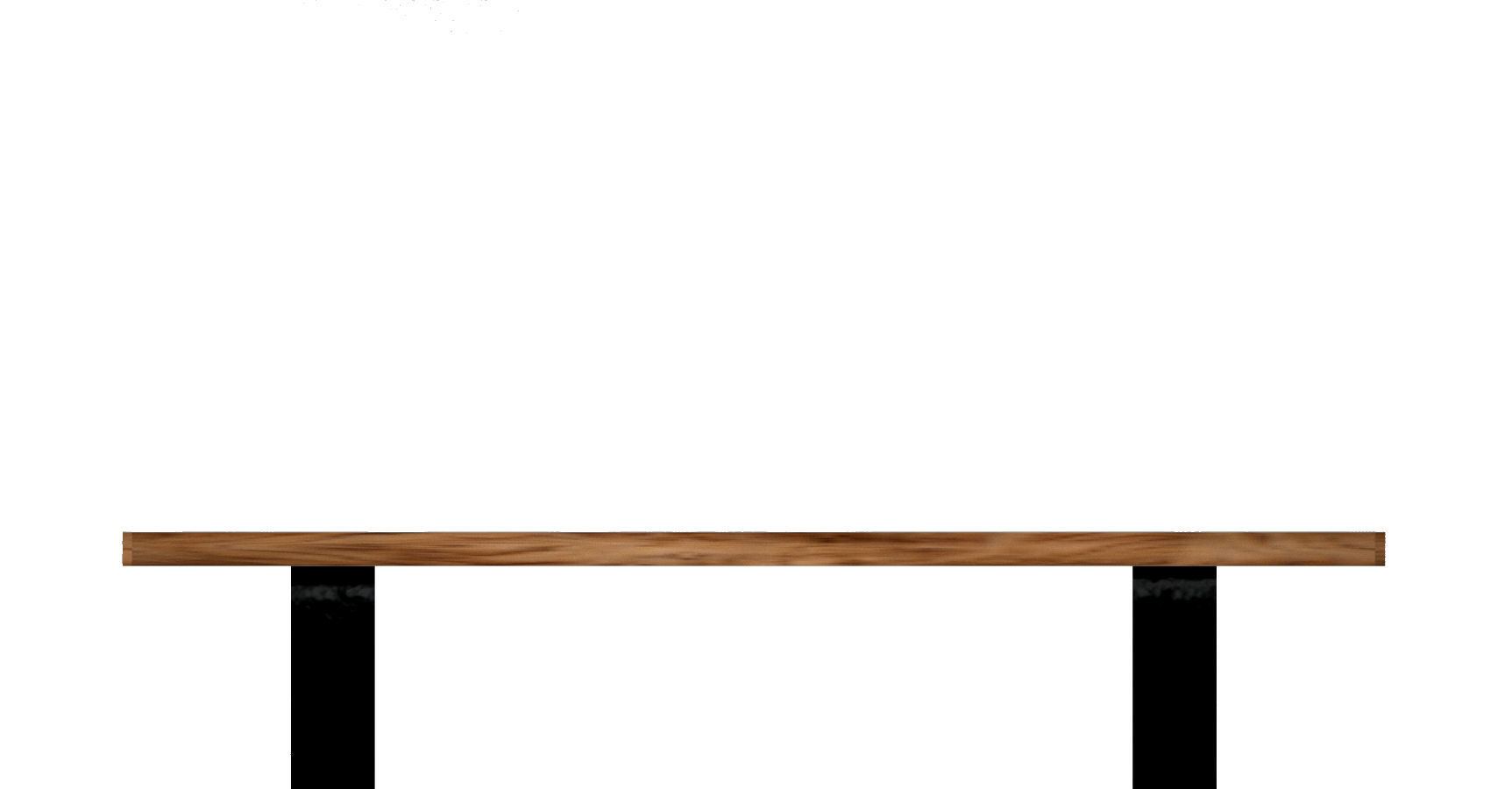 Wooden Table with Black Resin River Free 3D model_3