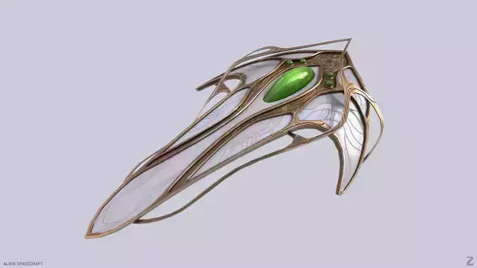 Alien spacecraft Low-poly 3D model Alien spacecraft Low-poly 3D model