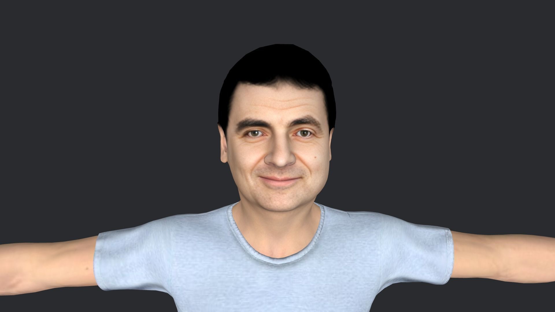 Mr Bean-Rowan Atkinson Hyper Realistic  3D Character 3D model_2