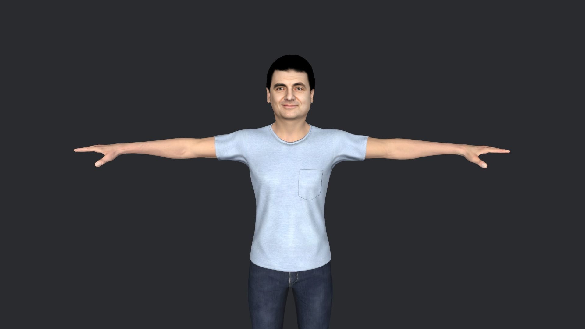 Mr Bean-Rowan Atkinson Hyper Realistic  3D Character 3D model_3
