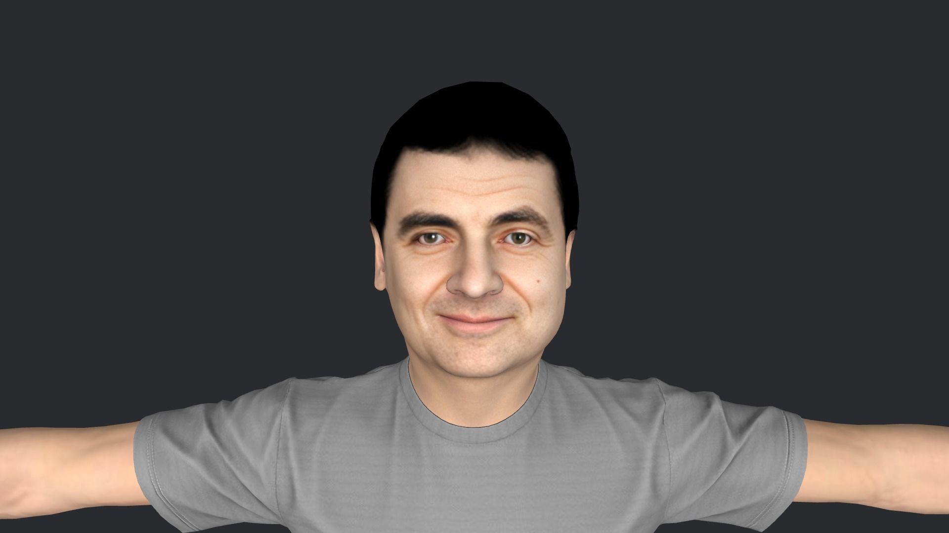 Mr Bean-Rowan Atkinson Hyper Realistic  3D Character 3D model_13