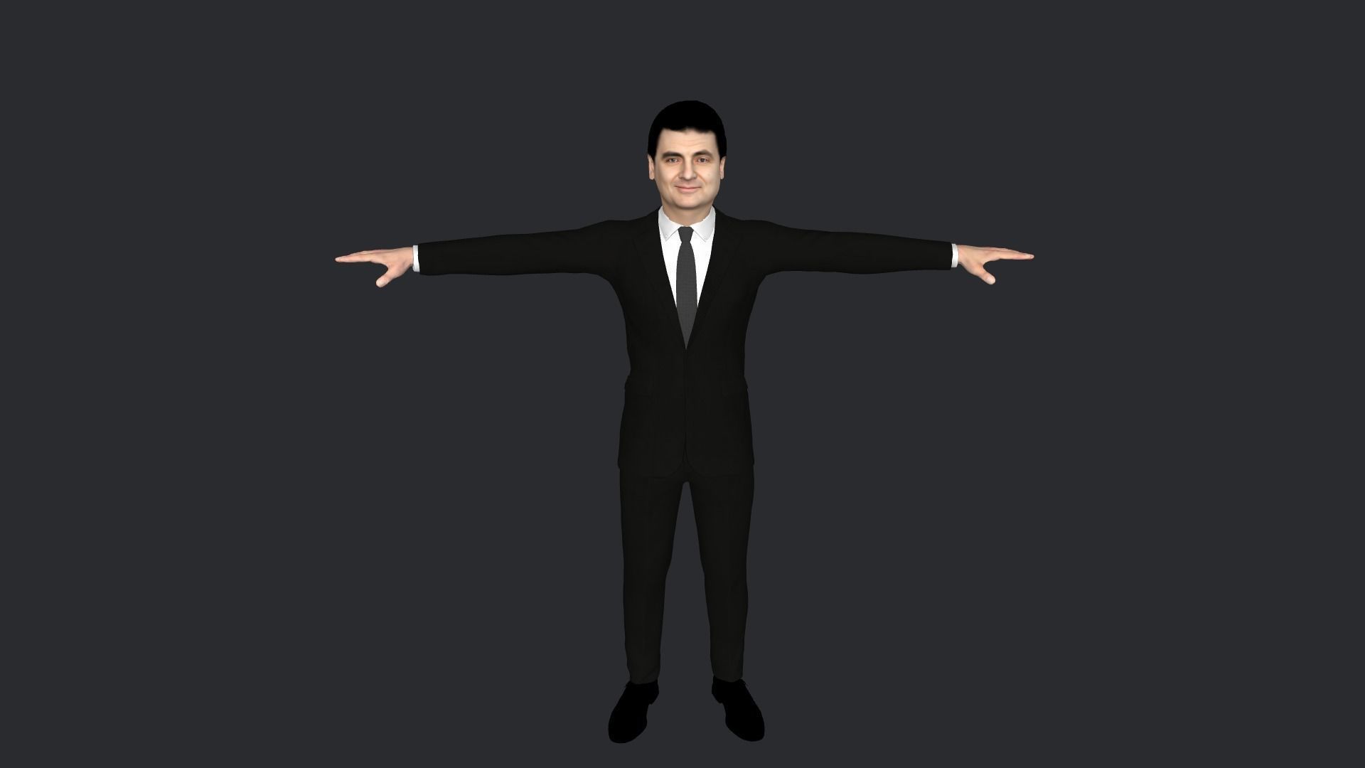 Mr Bean-Rowan Atkinson Hyper Realistic  3D Character 3D model_12