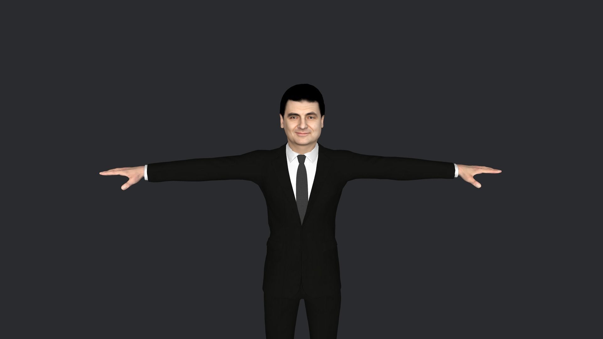 Mr Bean-Rowan Atkinson Hyper Realistic  3D Character 3D model_1