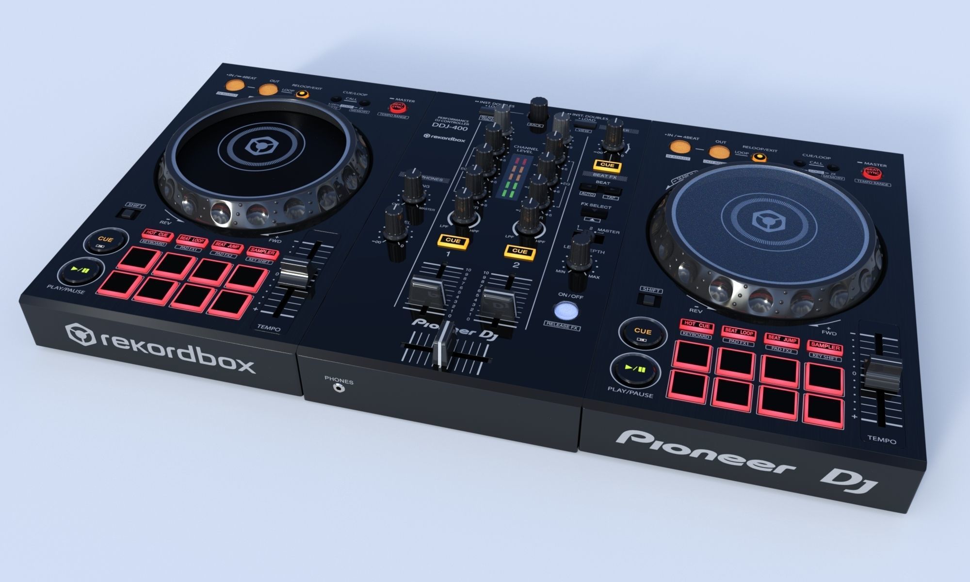 Pioneer DJ Controller DDJ-400 3D model_2