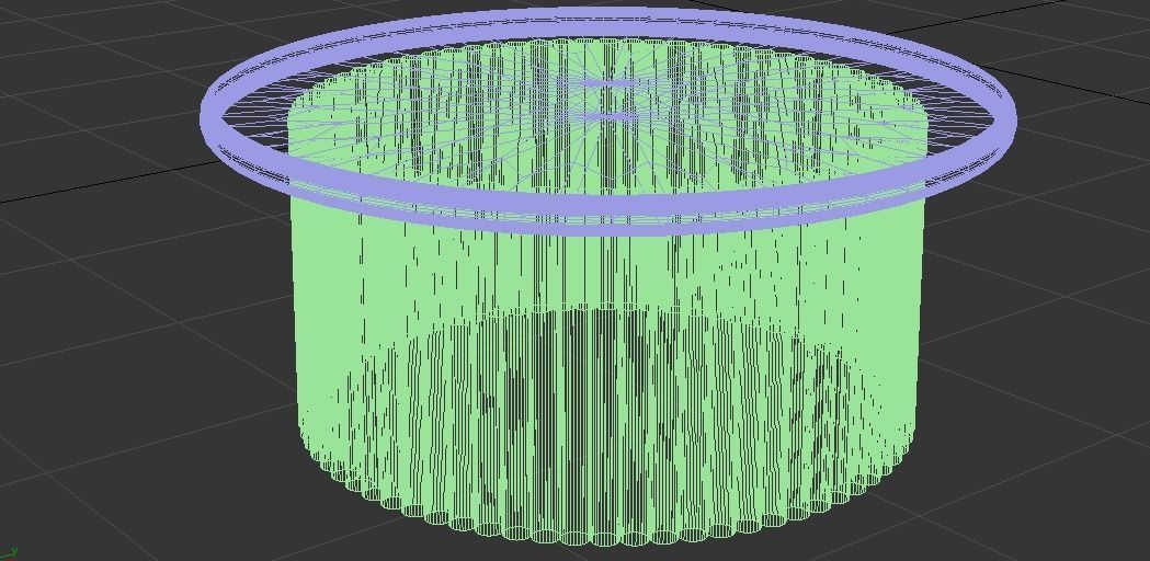 Round Beige Marble Dining Table Free 3D model_4