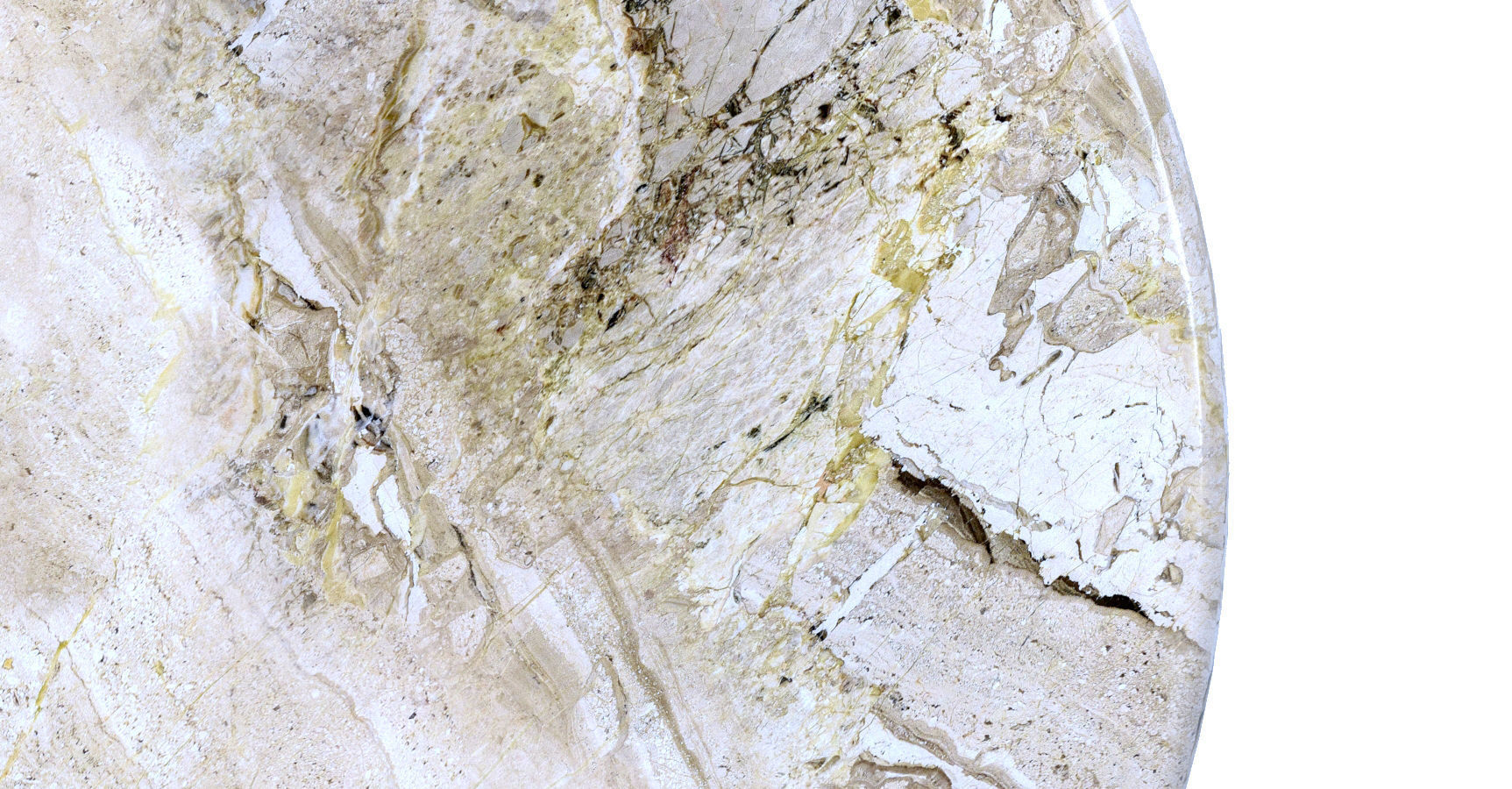 Round Beige Marble Dining Table Free 3D model_2