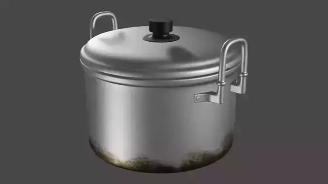 A 3D Used Cooking Pot