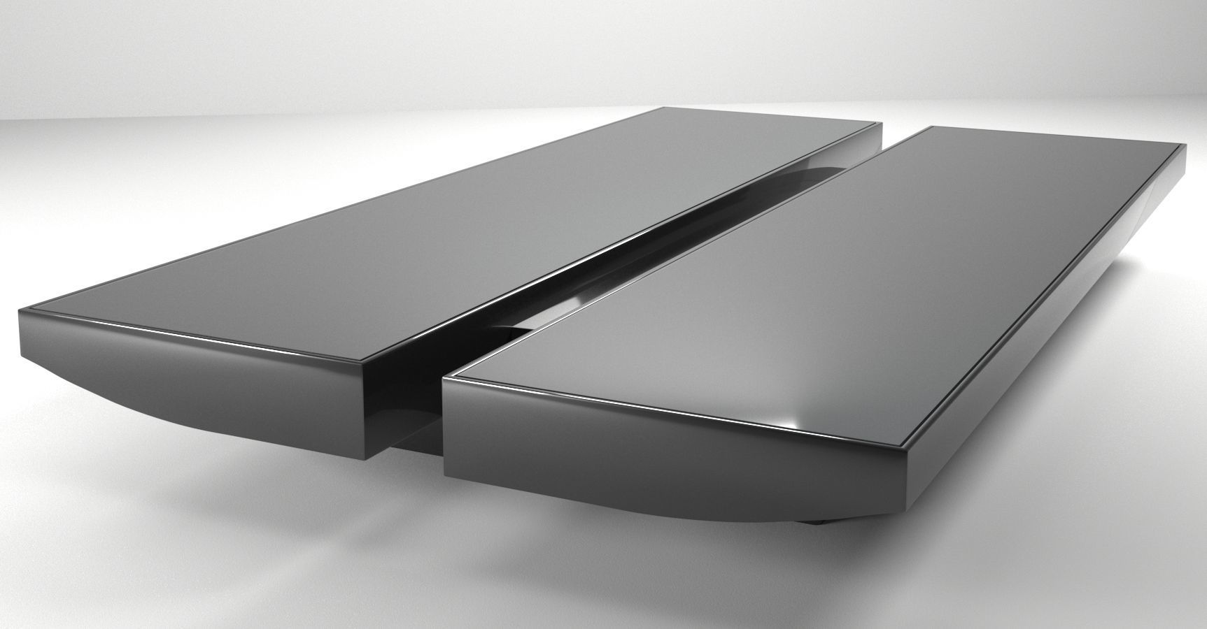 Luxury Monochromatic Black Coffee Table Free 3D model_3