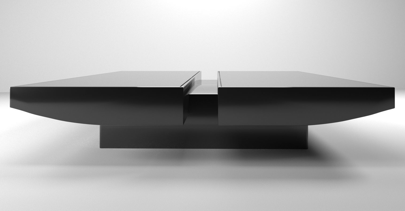 Luxury Monochromatic Black Coffee Table Free 3D model_1