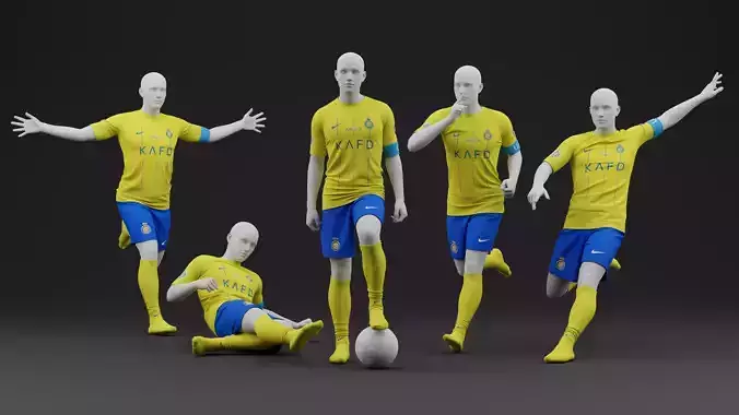 Al Nassr 2023 2024 Home Jersey 3D model