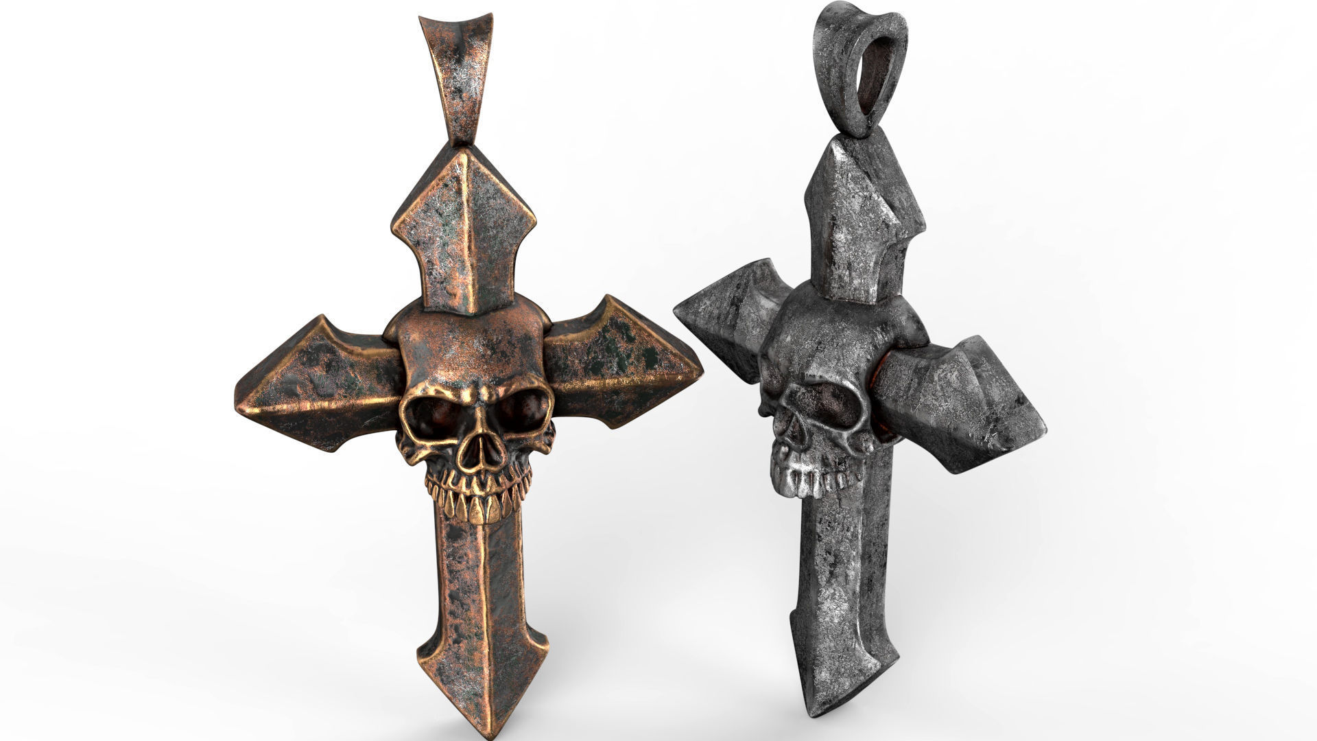 Arrow-shaped Crosses with Skull 3D Model Collection_20