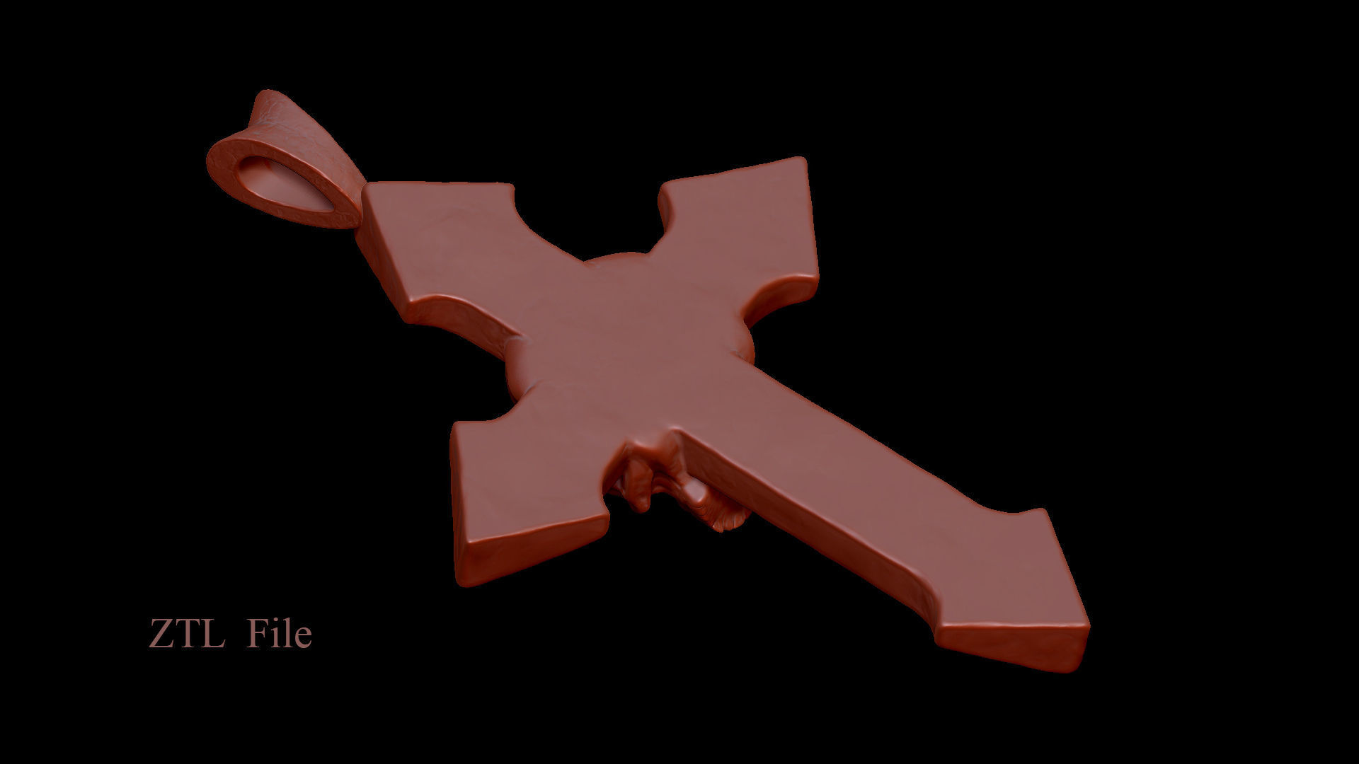 Arrow-shaped Crosses with Skull 3D Model Collection_9