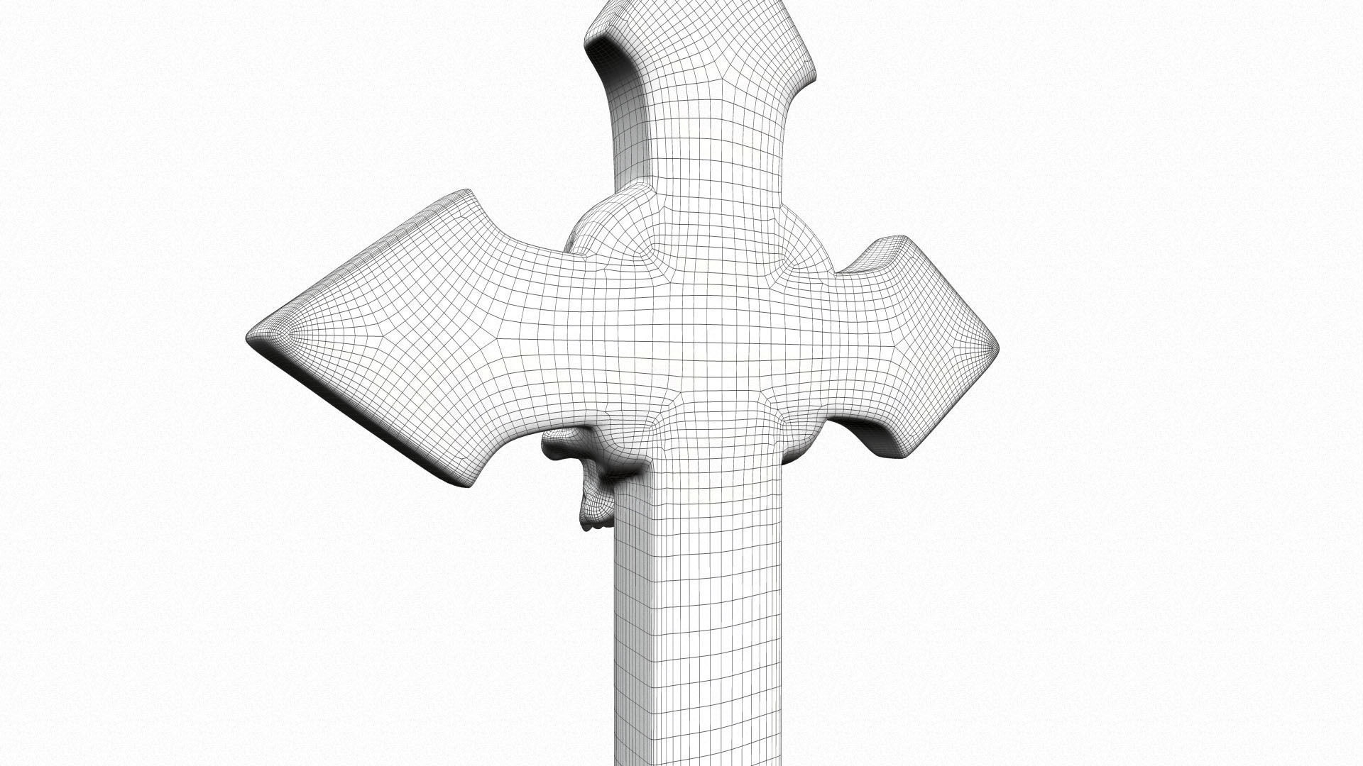 Arrow-shaped Crosses with Skull 3D Model Collection_7