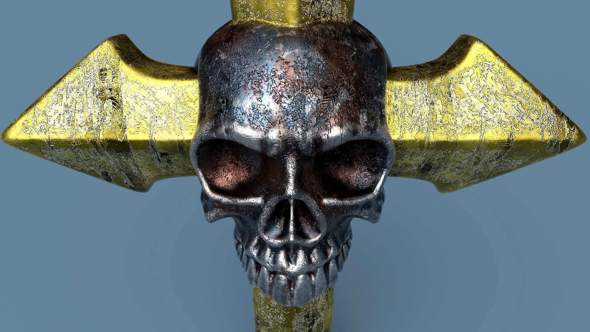 Arrow-shaped Crosses with Skull 3D Model Collection_31