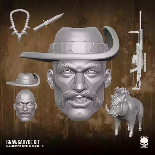 Gnawgahyde Fan Art Kit 3D printable File For Action Figures