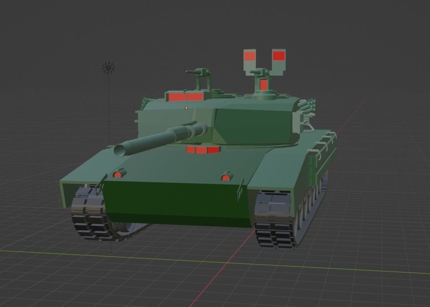 Mid poly M1A1 Abrams Tank 3D Model 3D model_1