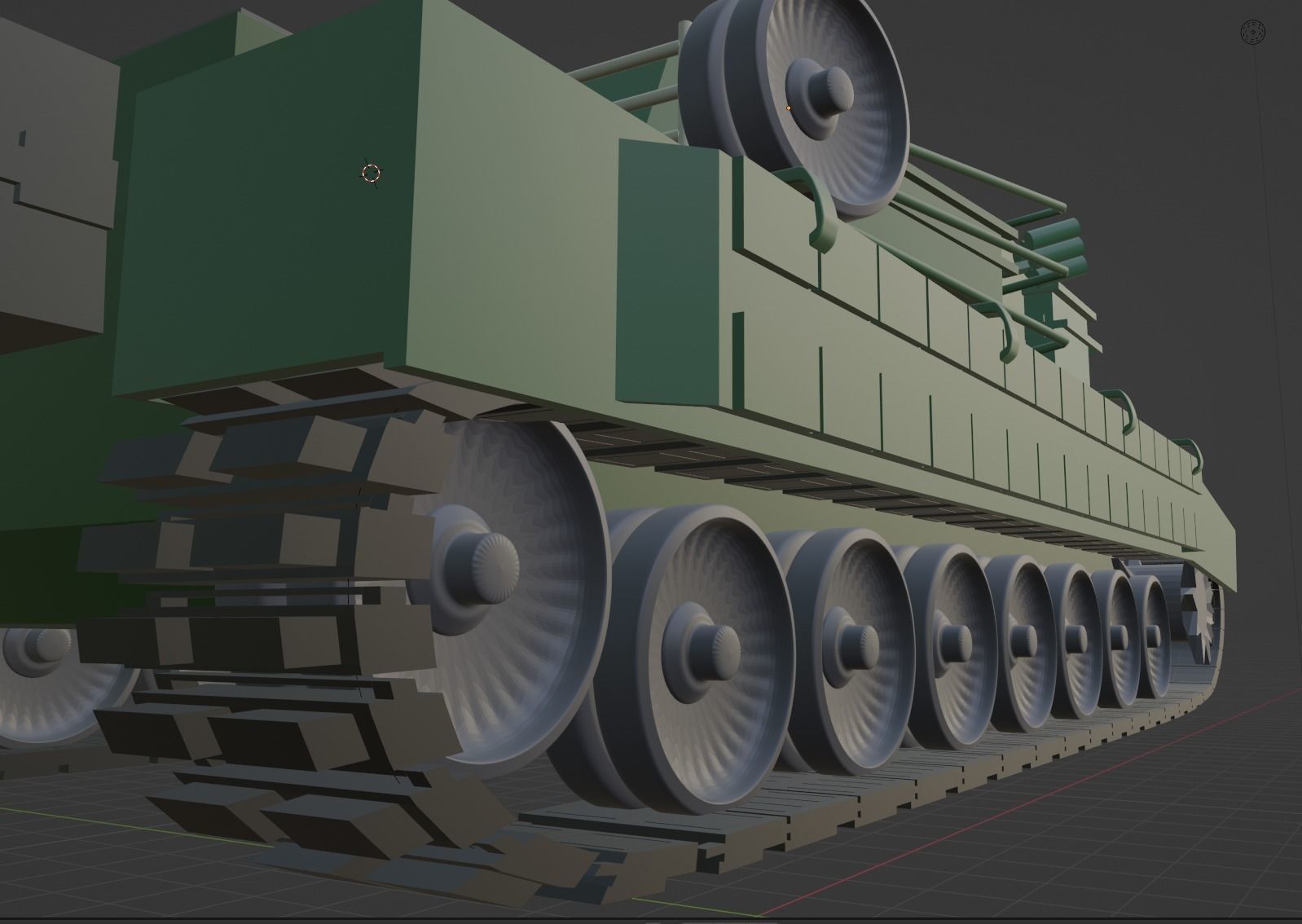 Mid poly M1A1 Abrams Tank 3D Model 3D model_3