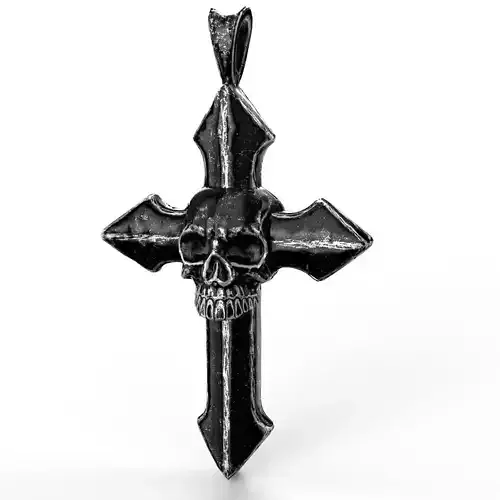 Low-poly Game Ready Arrow-shaped Skull Cross