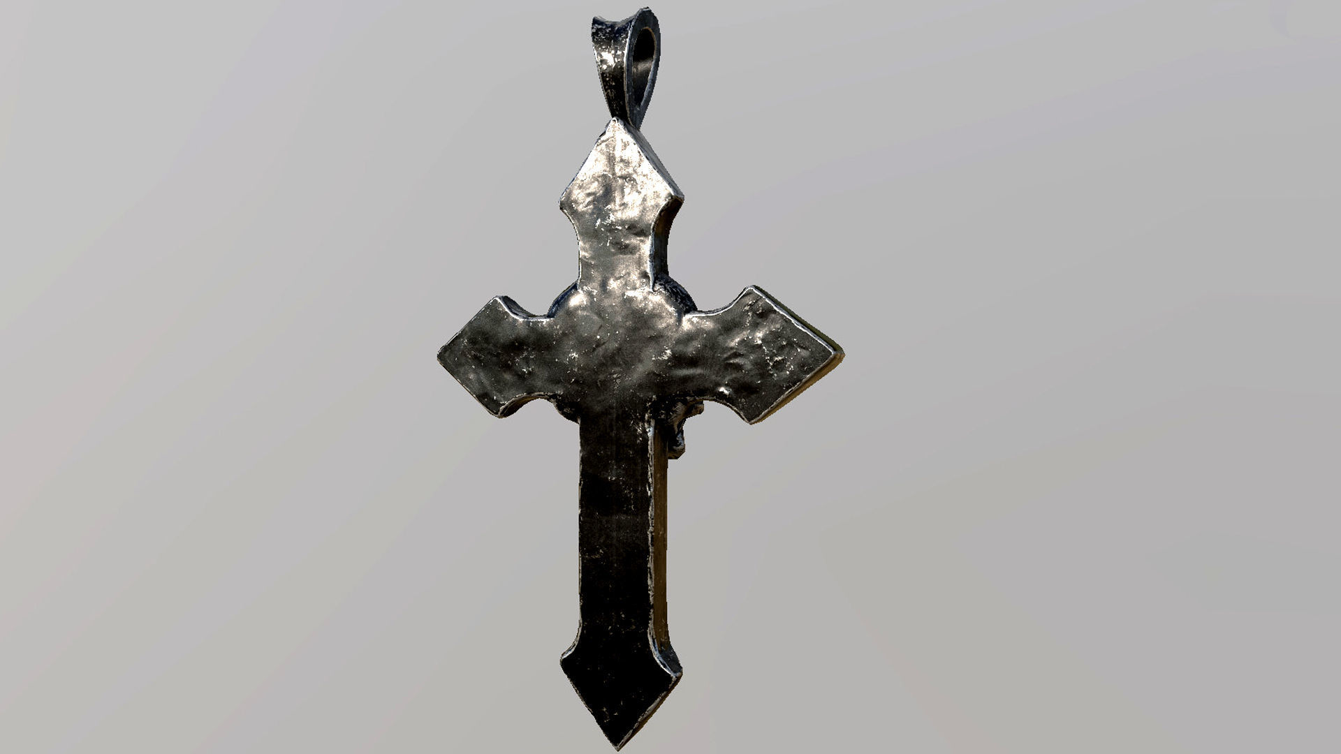 Low-poly Game Ready Arrow-shaped Skull Cross Low-poly 3D model_19