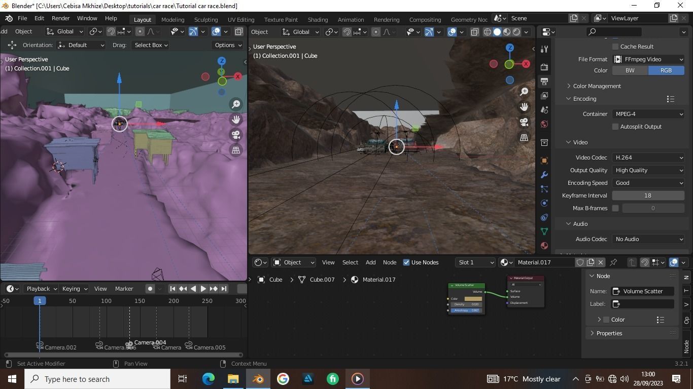 Shanty car race scene for Blender Low-poly 3D model_12