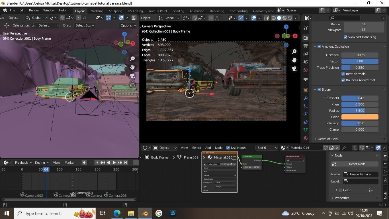 Shanty car race scene for Blender Low-poly 3D model_13