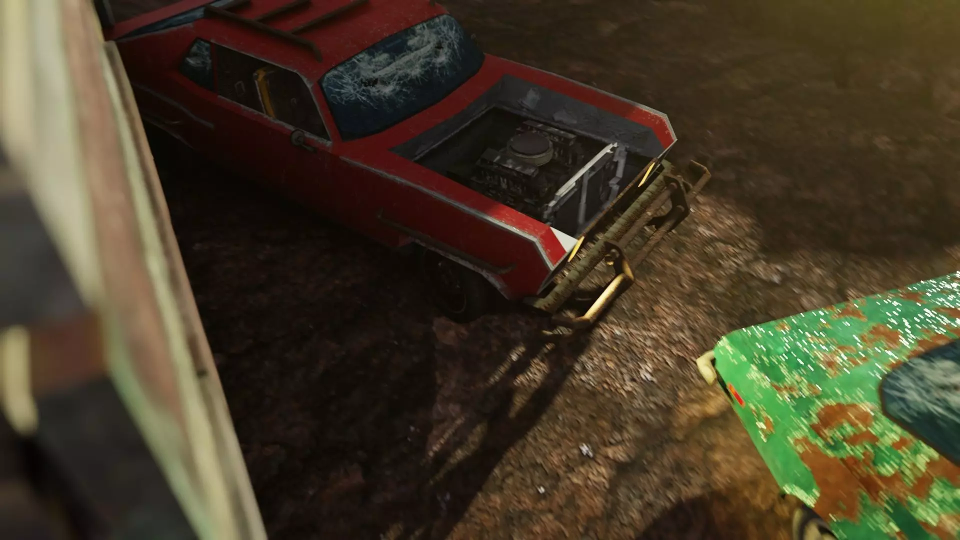 Shanty car race scene for Blender Low-poly 3D model_0