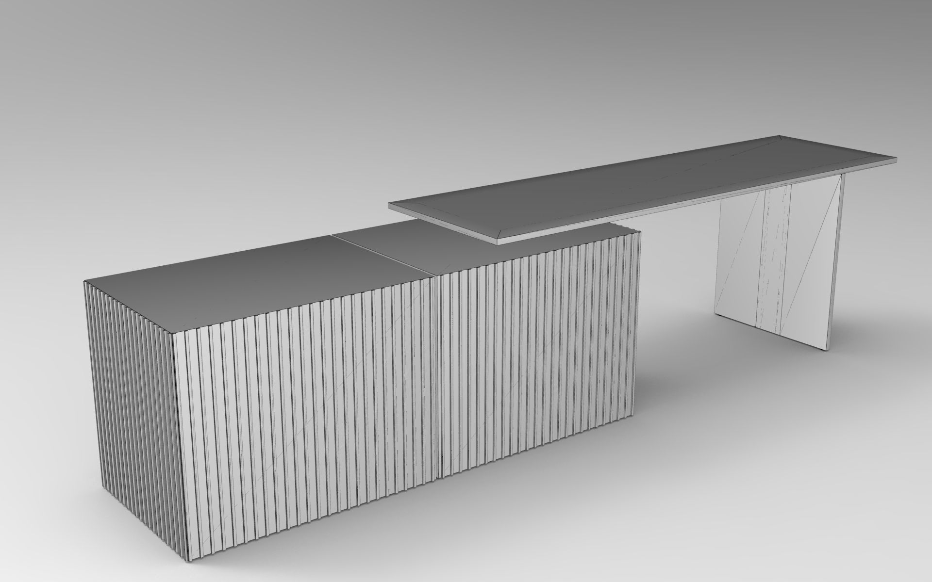 Habru Sideboard Low-poly 3D model_5